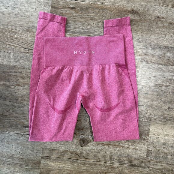 NVGTN Contour Seamless Leggings Pink Womens Size Small Athletic Workout - Picture 1 of 4